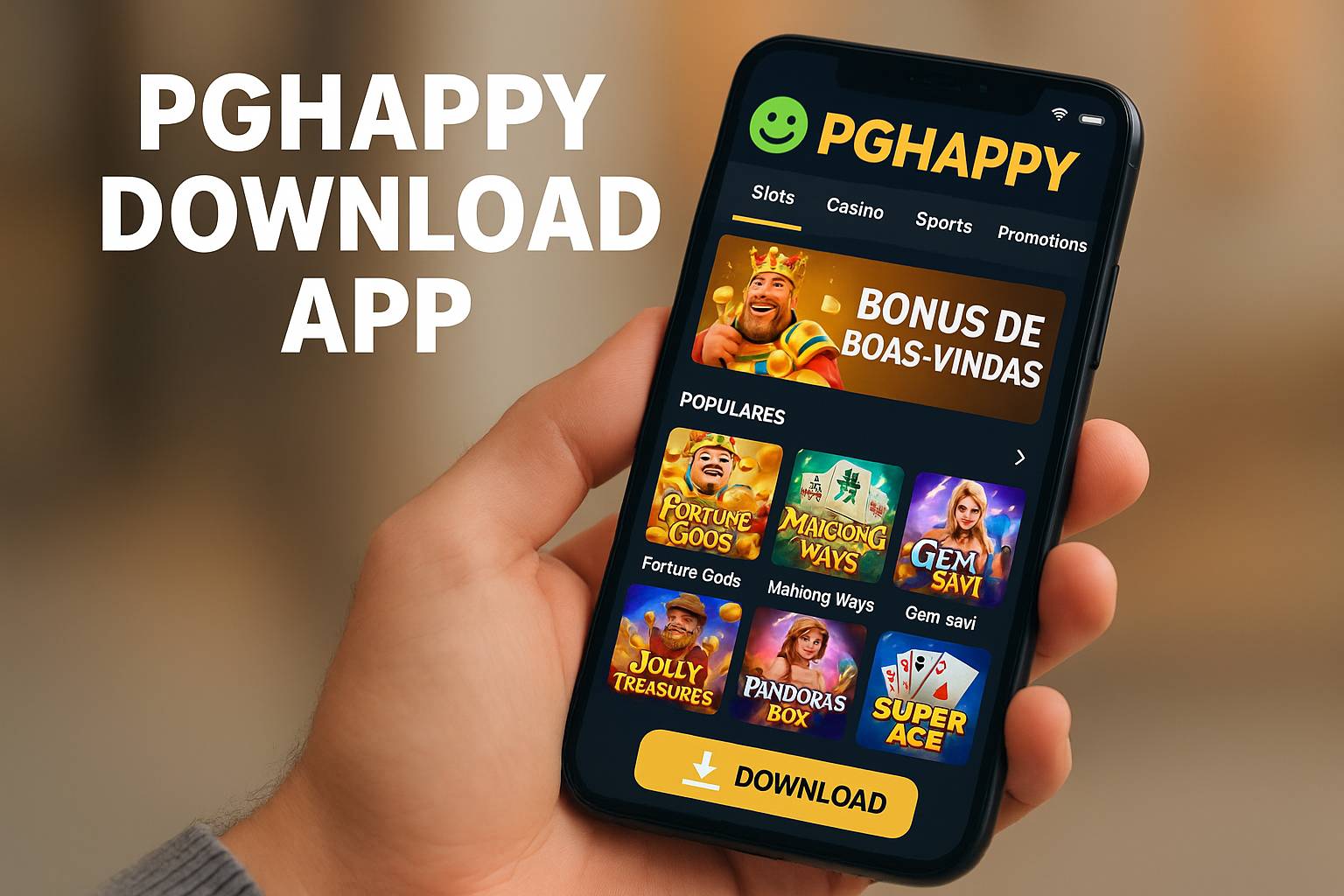 Baixar o PGHAPPY Cassino App